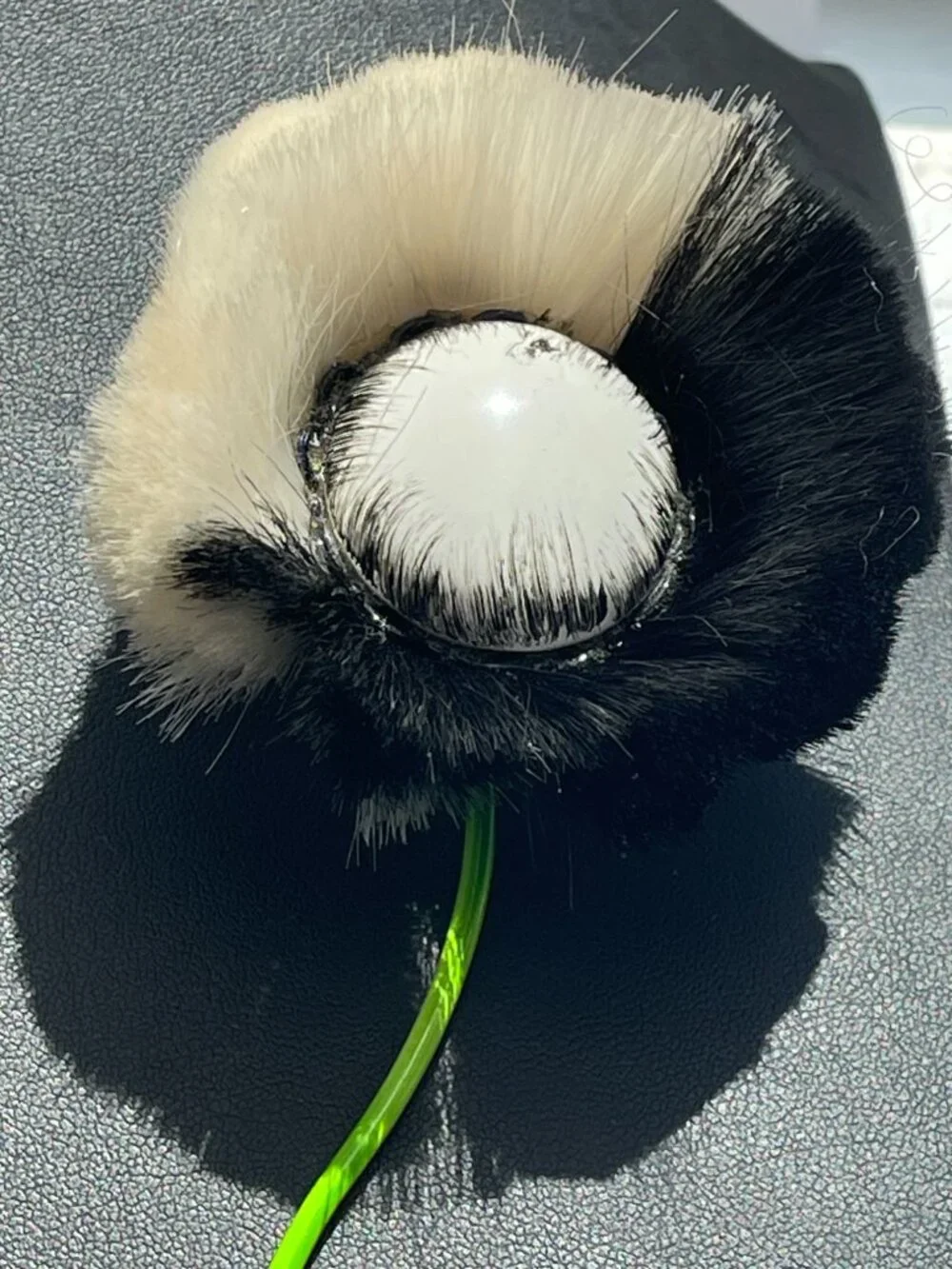 Hattie Carnegie Unsigned Vintage Powder Puff Brushing Flower Brooch Retro Mod Ar